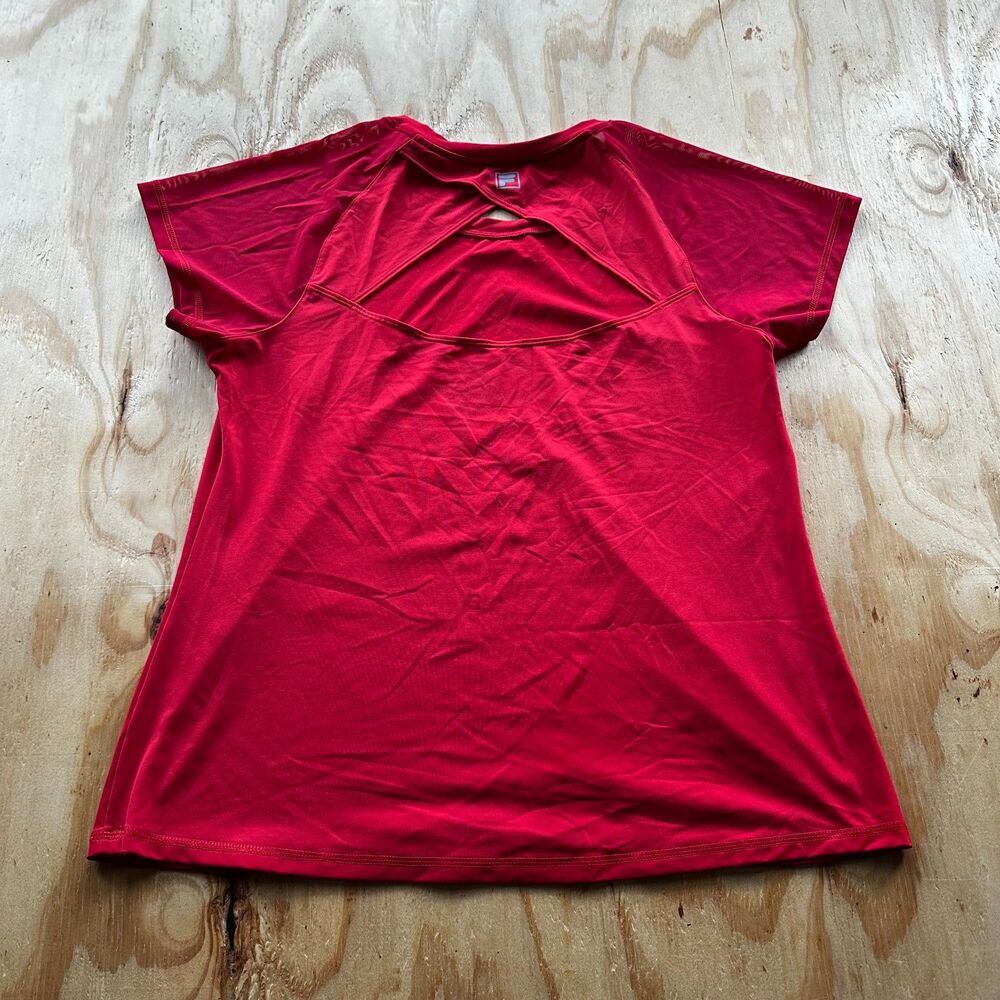 FILA Red Open Keyhole Back Athletic Tee - XXL